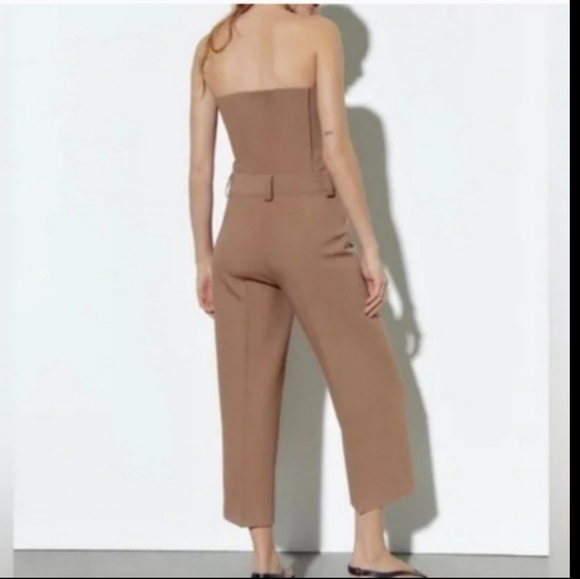 NEW ZARA Francoise Culotte wide leg XXL in Camel - Picture 3 of 11